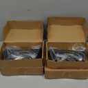 24 Pack - 8 inch Black Hidden L Shelf Bracket (1/5 Inch Thicked) Iron Floating Shelf Brackets Rustic Industrial Metal Brackets for Shelf Support