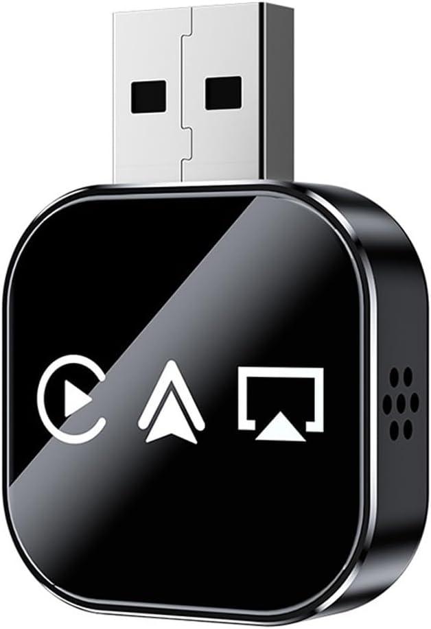 2026 Upgrade 3 in 1 Wireless Carplay Mirror Link Adapter for iPhone/Apple/Android Phone to Car Screen, Auto Connect, Dual 2.4/5GHz WiFi and Bluetooth 5.0, Wired to Wireless(for iPhone,1pc)