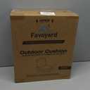 Favoyard Outdoor Seat Cushion Set 24 x 24 Inch Waterproof & Fade Resistant Patio Furniture Cushions with Removable Cover Deep Seat & Back Cushion with Handle and Adjustable Straps for Chair Sofa Couch (Spice)