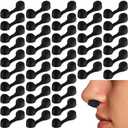 Tondiamo 100 Pieces Nose Plug Filter Disposable Nose Filter Sponge for Women Men Sunless Spray Tanning Outdoor Dust Construction Areas(Black)