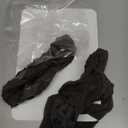 Hanes Silk Reflections Lace-Top Sheer Toe Silky Sheer Thigh-High Stockings, Barely Black, Size C-D (Pack of 1)