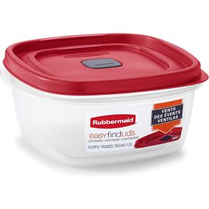 Rubbermaid Easy Find Lids 5-Cup Food Storage and Organization Container (1 Piece, Red)