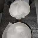 6.1inch Ceramic Raised Double Bowls Set with Acacia Wood Stand, 2 Heights Elevated, Food & Water Bowls for Small Breed Dogs, Weighted Dog Dishes, Pet Bowl(27oz, Arctic White) (3.4CUPS)