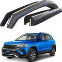 Goodyear Shatterproof in-Channel Window Deflectors for Volkswagen Taos 2022-2026, Rain Guards, Window Visors for Cars, Vent Deflector, Car Accessories, 4 pcs - GY007938