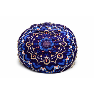 32 inches Meditation Floor Cushion for Adults, Round Large Thick Floor Pillow, Memory Foam Filling, Navy Blue