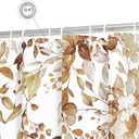 Gibelle Brown Eucalyptus Shower Curtain, Watercolor Plant Leaves with Floral Bathroom Shower Curtain Set, 72x72