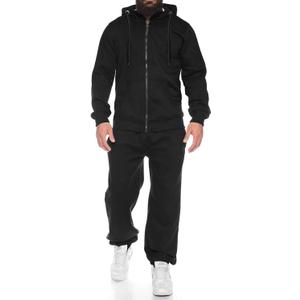 COOFANDY Academy Warm Up Tracksuit Long Sleeve Zipper Drawstring Casual Jacket Sweatsuit Set for Men Black, 3XL