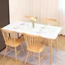 SereneGrace Elastic Table Cover, 36x48 Inch Reusable Spandex Fitted Stretch 4-Foot Rectangle Table Cloth for Dining Room, Banquets, Events, Craft Displays, Parties, Picnic, Windproof, White