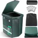 2026 Upgraded XL Portable Toilet for Adults,Tall Camping Toilet with Lid and Convenient Carry Bag, Portable Potty for Camping, Hiking, Car Travel,Truck, RV, Boating, Road Trips, Beach (Green, 16.5''H)