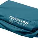 Furhaven Replacement Dog Bed Cover Water-Resistant Indoor/Outdoor Logo Print Oxford Polycanvas Mattress, Washable - Deep Lagoon, Jumbo (X-Large)