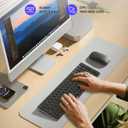 seenda Bluetooth Keyboard and Mouse Combo for Mac, SKM64-2 Rechargeable Silent Wireless Keyboard Mouse Compact Slim, 3 Multi-Device Connection, Compatible for Mac MacBook Pro/Air iPad, Black Gray