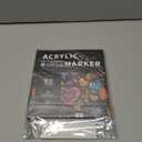 Temporary Tattoo Markers for Skin, 16-Count Body Markers+77 Large Tattoo Stencils of Assorted Colors for kids and Adults, Flexible Brush Tip, Bright colors, Skin-Safe*, Cosmetic-Grade.