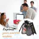 Yinkin 72 Pcs Employee Appreciation Gifts Bulk Thank You Coworker Keychain Gifts with Organza Bags and Thank You Cards(Black)