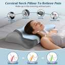 Cervical Pillow for Neck Pain Relief, Ergonomic Pillow for Sleeping, Neck Support Bed Pillows, Orthopedic Contour Pillow for Side Back Stomach Sleepers,Neck Support Memory Foam Pillows