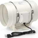 Nalle 8 Inchs Inline Duct Fan Radon Fan 168W 740 CFM Ventilation Exhaust Blower Fans Efficient Quiet Copper Motor for Ducting Vents Bathroom Kitchen Grow Tents Hydroponics