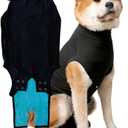 Suitical Recovery Suit for Dogs - XL Black - Dog Surgery Recovery Suit with Clip-Up System, Breathable Fabric for Spay, Neuter, Skin Conditions, Incontinence, 29.132.3 in Neck-to-Tail