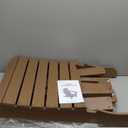 Ciokea Folding Adirondack Chair Wood Texture, Patio Adirondack Chair Weather Resistant, Plastic Fire Pit Chair with Cup Holder, Lawn Chair for Outdoor Porch Garden Backyard Deck (Teak)