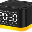 Soothing Sounds Alarm Clock with Sound Machine 30 Relaxing Sounds 15 Gentle Ringtones 12 Color Options Dimmable Noise Machines for Kids Adults with Dual Alarms Perfect for Home Office Travel