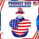 4th of July Porch Goose Outfit Patriotic Pillow Design with Top Hat for 23" Lawn Cement Goose Independence Day Garden Patio Yard Outdoor Decorations (Heart)