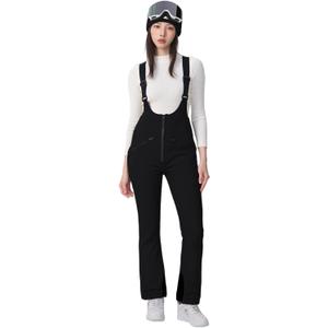 Oymyakon Women's Snowboard Bibs Snow Overalls Waterproof Windproof Insulated Ski Bib Pants (Large, Black)