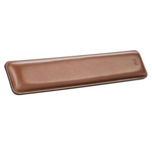 Meffort Inc Leather Keyboard Wrist Pad Ergonomic Anti Slip Wrist Rest Support for Office Gaming - Brown, 16 Inch