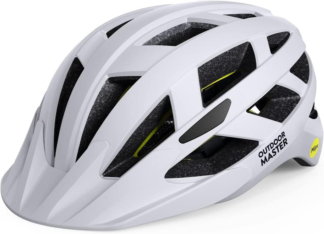 OutdoorMaster Gem Recreational MIPS Cycling Helmet - Two Removable Liners & Ventilation in Multi-Environment - Bike Helmet in Mountain, Motorway for Youth & Adult (Medium, Chalk Cliff)