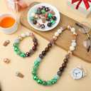 Huquary 70 Pcs Coffee Bubblegum and Silicone Beads Plastic Bubble Gum Beads 20mm Bulk for DIY Making Loose Bracelet Necklace Bag Chain Crafts Keychain Jewelry