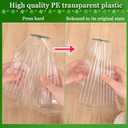 VICAMB 40 Pack Garden Cloches for Plants with 80PCS Ground Stakes,Clear Reusable Bell Covers with Rotatable Vent for Plant Protection,Garden Protector from Animals Birds Chicken,7.9" H X 6.7" D