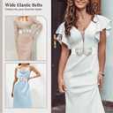 XZQTIVE Womens Wide Elastic Belt for Dresses Stretchy Fashion Waist Belt for Ladies with Boho Shell Gold Buckle (White)