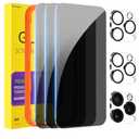 PEHAEL 1 Pack for iPhone 16 Pro Max Privacy Screen Protector with Camera Lens Protector Full Coverage Anti-Spy Tempered Glass Film 9H Hardness Easy Installation Bubble Free [6.9 inch