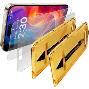 2 Pack for iPhone 15 Pro 6.1 inch Matte Glass Screen Protector, Auto Dust Removal Easy Installation, Anti Glare Anti Fingerprint Tempered Glass Film, Dynamic Island Compatible, Case Friendly