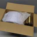 WELLIFE 100PCS White Plastic Dessert Plates and 100PCS Gold Disposable Forks, Premium Hard Dessert Plate 7.5, Appetizer Plastic Plates for Party and Wedding