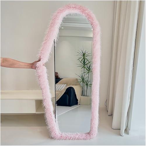 Fluffy Mirror Frame Cover for Arched & Full-Length Mirrors (59"x16") – Stretchy, Non-Slip Fit, 6 Neutral Colors – Soft & Durable Décor (Mirror Not Included)