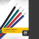 5 x 24 AWG Electrical Wire 25 FT RGB Extension Cable 12V/24V DC Tinned Copper Wire for LED Strips and Indoor Electrical Connections
