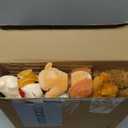 Blueweenly 45 Pcs Adopt a Dog Party Favors Mini Plush Stuffed Animals with Birthday Hats 12 Mini Puppies 12 Birthday Hats 12 Bags 8 White Plastic Fence and a Small Board for Adopt a Pet Party