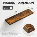 BAYKA Floating Shelves for Wall, Set of 3, 36 Inches Wall Mounted Wood Shelves for Bathroom, Bedroom, Living Room or Kitchen, Hanging Shelf for Books/Storage/Decor with 30lbs Capacity, Rustic Brown