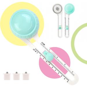 Circle Paper CuttersAdjustable Rotary Circle CutterCircular Cardboard Circle Cutter with 3 Replaceable Blades, Trimmer Scrapbooking ToolsDIY Craft Cutting Tools Green
