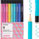 Grabie Erasable Gel Pens, Medium Point 0.7 mm Erasable Pens, Make Mistakes Disappear for Drawing Writing Planner, Pack of 9 Assorted Colors