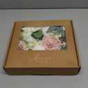 Ling's moment Fake Flowers Box, Faux Artificial Greenery Stems Foam Roses Gardenia Silk Ranunculus Peony Fabic Flower for Centerpieces Bouquet Wedding Vase, Dusty Rose & Pale Peach, Grand Combo