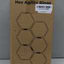 GHB Hex Agility Rings Speed Rings with Carrying Bag 6 Set Portable Hexagon Rings, Agility Ladder for Agility Footwork Training (Orange)