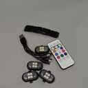 Upgraded 4LEDs 4PCS Wireless LED Strobe Lights with Remote Control, 8 Colors Type-C Rechargeable Led Lights Anti Collision Warning Light for Car Motorcycle Bike Drone Aircraft