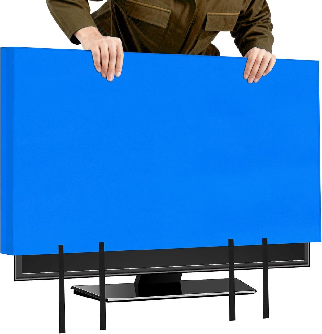 TV Cover for Moving, Coldairsoap 75" Flat Screens Dust & Anti-Scratch Screen Protector Cover Fit 70"-75" TV with Bottom Strap for Moving, Home Painting, House Renovation