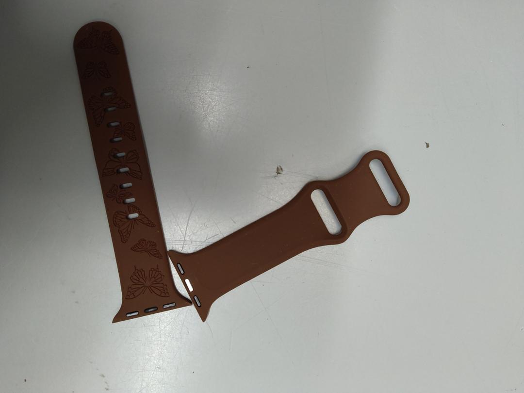 Butterfly Engraved Bands Compatible with Apple Watch Band 38/40/41/42mm(Series 10) Women, Silicone Sport Strap for iWatch Series 