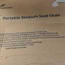 Sportneer Stadium Seats with Back Support: 2.5'' Thick Comfy Cushion 6 Adjustable Angle Bleacher Seat with Armrest - 2 Large Pockets, 2 Cup Holders Stadium Chair for Sport Events Concerts Parks, Non-heated, Extra Wide - 24"