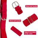 Adult Men's Baseball Softball Socks and Belt Set, Younth Soccer Baseball Belt and Socks(3 Pairs of baseball Socks and Belt) (Red)