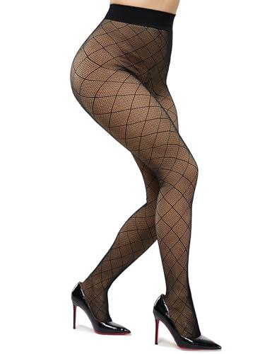 KBVOT Fleece Lined Tights Women Sheer Warm Pantyhose Leggings Fake Translucent Thermal Winter Thick Tights for Dresses M