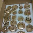 RUCKACE Bud Vases in Bulk 22 Gold Glass Small Vases Flower Vase for Centerpiece Table Wedding Decorations Home Decor Party