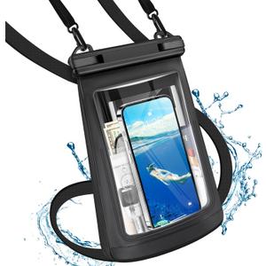 Large Floating Waterproof Phone Pouch, Cell Phone Dry Bag for iPhone 14/13/12/11 Pro Max, Galaxy S22/S21 All Phones, Universal Float Water Proof Bag for Beach Water ParkOversize (Extra Large, 8.5'', Dark)