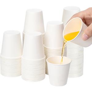 RACETOP 100 Pack 3 oz Paper Cups for Bathroom, Disposable Mouthwash Cups, Small Paper Cups, for Parties, Picnics, Travel