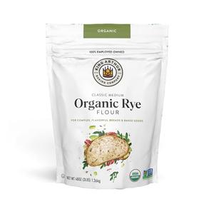 King Arthur Baking Organic Medium Rye Flour - 3 lbs for Complex Flavorful Breads & Baked Goods - 100% US Grown & Milled - Non-GMO Project Verified - Robust Flavor for Rye Bread, Cookies & More (EXP 03/27/26)